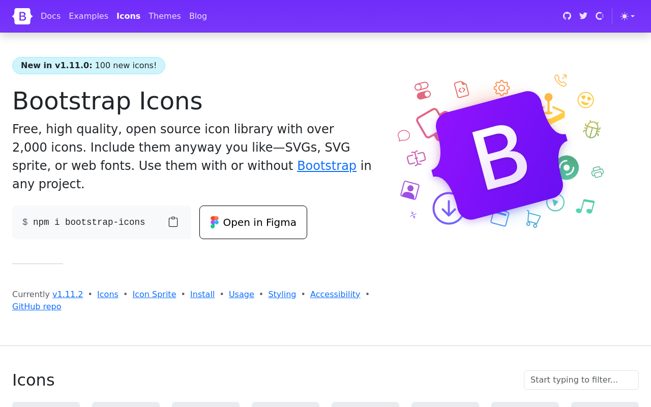 Les icônes de Bootstrap